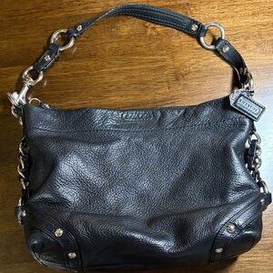 Coach Black Leather Shoulder Bag
